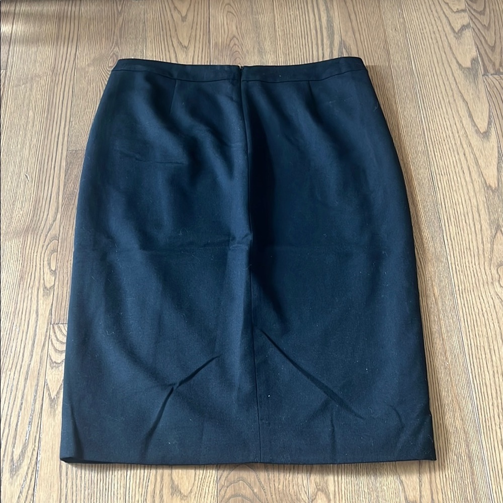Garnet Hill Blue Pencil Skirt Knee-Length Workwear - Picture 5 of 8